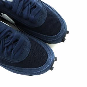 NIKE sacai Fragment LDワッフル ブラックエンデッド ブルー スニーカー