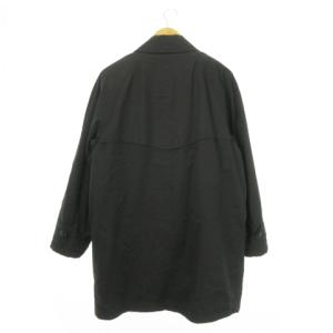 BURBERRY LONDON コート ステンカラー 中綿 ジップアップ ダウンライナー付き ノバチェック 防寒 L 黒 ブラック