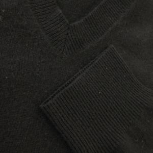 PLAY Comme des Garçons ニット セーター Vネック 長袖 ウール ワンポイント ロゴ M 黒 ブラック