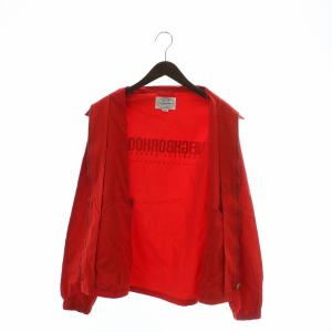 NEIGHBORHOOD レーシングジャケット ブルゾン ジップアップ ロゴ プリント L 赤 レッド 161SPNH-JKM01