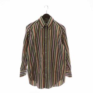 ボタンダウンシャツ 長袖 マルチストライプ 総柄 40 L マルチカラー /XZ GY12