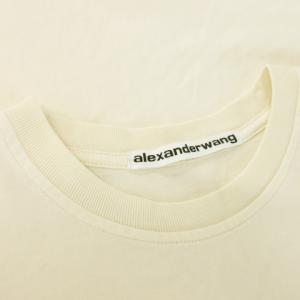 alexanderwang Tシャツ クルーネック 半袖 プリント 香水 パフューム ボトル コットン XS ベージュ /AH17
