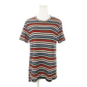 カットソー オーブ ワッペン ボーダー L マルチカラー