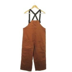 EDWIN デッキパンツ オーバーオール デニム ワーク ストレッチ S 茶 ブラウン /AO2 GY12