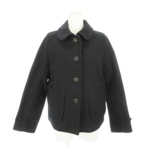 ショートコート ステンカラー ピーコート ウール 1 S 黒 ブラック /AH8 GY12