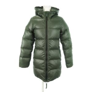ダウンコート ロング フード ダブルファスナー 38 S 緑 グリーン /AH6 GY12