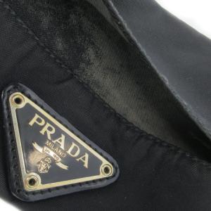 PRADA ポケットティッシュケース カバー ナイロン ロゴプレート 三角ロゴ 黒 ブラック /CK24 GY12