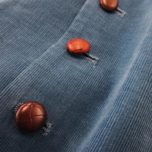 PAUL SMITH ベスト ジレ カジュアル コーデュロイ 切替 バックベルト 青 ブルー サックス /CK4 GY12