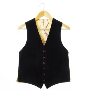 ベスト ジレ カジュアル コーデュロイ 切替 バックベルト 紺 ネイビー /CK2 GY12