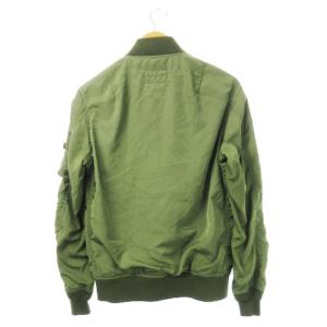ALPHA INDUSTRIES INDUSTRIES MA-1 フライトジャケット ブルゾン ジップアップ ミリタリー M 緑 グリーン