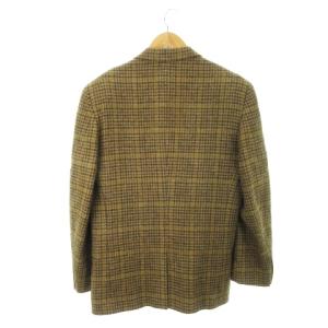 PAUL SMITH ヴィンテージ テーラードジャケット ツイード シングル ウール センターベント 千鳥柄 総柄 L 茶 ブラウン