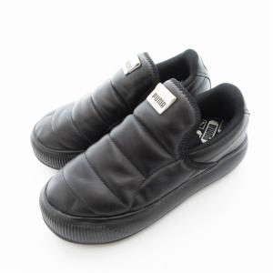 SUEDE MAYU スリッポン レザー スニーカー 23.5cm 黒 ブラック /UO GY12