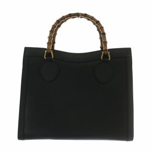 GUCCI バンブー ハンドバッグ トート レザー マグネット 黒 ブラック 002 1186 0260