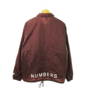 Ron Herman × ナンバーズ NUMBERS 別注 コーチジャケット ナイロン スナップボタン プリント ロゴ L 紫 ボルドー