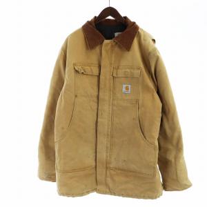 ヴィンテージ 90年代 トラディショナルコート 長袖 USA製 ミドル 総裏地 ロゴ 茶 ブラウン GY01