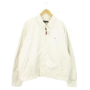 ジャケット スイングトップ ジップアップ コットン ワンポイント ロゴ XL ライトベージュ /AO4