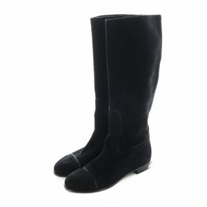 LOUIS VUITTON ロング ブーツ 38 ブラック DE0151
