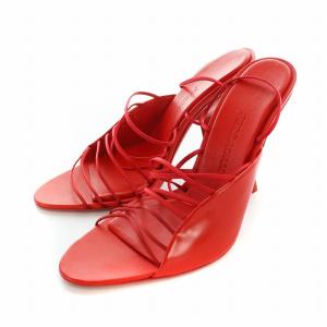 アルタイル ALTAIRE スリングバック サンダル ミュール レザー サテン ロゴ チャンキーヒール