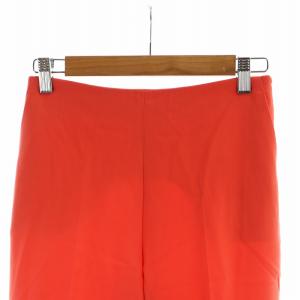 HERMES ノータック パンツ テーパード ジップフライ ロゴ 34 S 赤 レッド GY19 /MQ