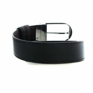 dunhill ベルト 回転バックル リバーシブル ロゴ シルバー金具 レザー 黒 ブラック 茶 ブラウン GY19