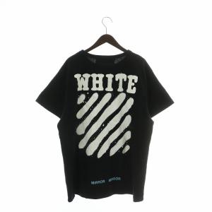 Off-White MAIN LABEL DIAG SPRAY Tシャツ カットソー 半袖 クルーネック ロゴ ペイント バックプリント