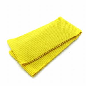 HERMES カシミヤ100％ スヌード マフラー Hロゴ イエロー