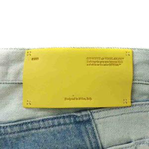 Off-White デニムパンツ ジーンズ ストレート バイカラー ボタンフライ 30 M 青 ブルー /XZ GY19