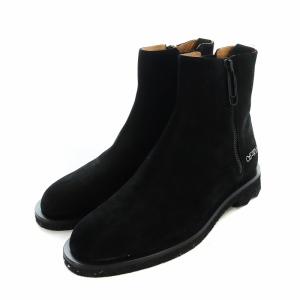 Off-White ショートブーツ サイドゴア 45 ブラック