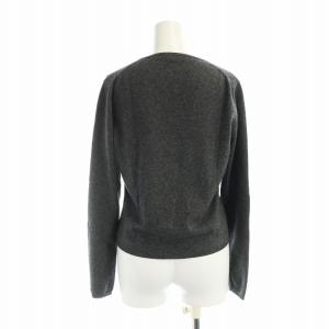 PRADA カシミヤ ニット セーター 長袖 ロゴ 40 M グレー GY19 /MQ