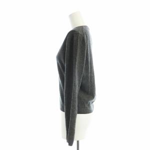 PRADA カシミヤ ニット セーター 長袖 ロゴ 40 M グレー GY19 /MQ