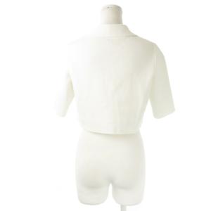 FOXEY ニットジャケット ボレロ 38 ホワイト