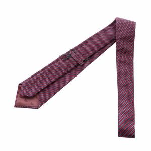 EMPORIO ARMANI ネクタイ レギュラータイ タグ付き 総柄 ロゴ 絹 シルク 赤 レッド 紺 ネイビー GY19