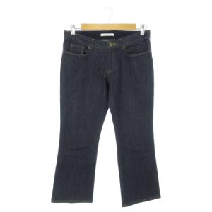 デニムパンツ ジーンズ クロップド ジップフライ 42 L 青 ブルー