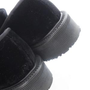 GIUSEPPE ZANOTTI Sin ベロアスリッポン ローファー リボンモチーフ ラインストーン 小さいサイズ 34 21.0 黒