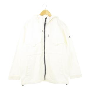 JEANS ジップアップパーカー コットン ワンポイント ロゴ XL 白 ホワイト /AO9 GY19
