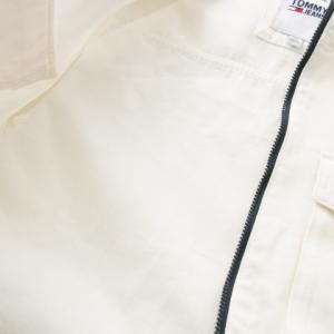 TOMMY JEANS ジップアップパーカー コットン ワンポイント ロゴ XL 白 ホワイト /AO9 GY19
