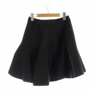 フレアスカート タグ付き キャンバス ジップフライ ミニ ロゴ 34 XS 黒 ブラック GY19 /MQ