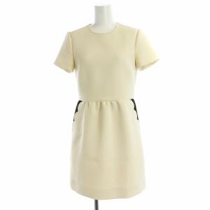 ワンピース ミドル ジップアップ 半袖 38 M ベージュ GY19 /MQ