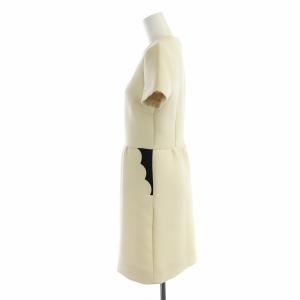 RED VALENTINO REDVALENTINO ワンピース ミドル ジップアップ 半袖 38 M ベージュ GY19 /MQ