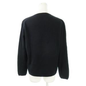 PRADA ニット セーター Vネック 長袖 無地 シンプル 柔らか 40 M 紺 ネイビー /AO3 GY19