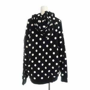 PINK HOUSE パーカー フード 長袖 ドット 水玉柄 ロゴ 裏毛 1 黒 ブラック GY19 /MQ