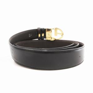 dunhill レザーベルト ロゴバックル リバーシブル 44/110 黒 茶 291