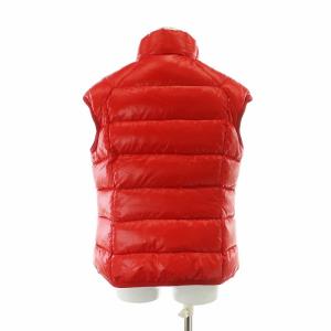 ESCADA スポーツ SPORT ダウンベスト アウター ナイロン ハイネック ジップアップ 38 M 赤 レッド