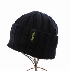 ニットキャップ ニット帽 ビーニー 帽子 ウール イタリア製 F 紺 ネイビー /JS GY19