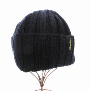 Borsalino ニットキャップ ニット帽 ビーニー 帽子 ウール イタリア製 F 紺 ネイビー /JS GY19