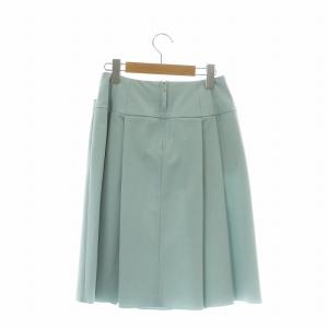 FOXEY NEW YORK フレアスカート ひざ丈 ジップフライ 38 S 水色 ライトブルー /XZ GY19
