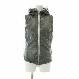 アブレジア ABREZIA ダウンベスト ナイロン フード ジップアップ 40 M グレー /XZ GY19