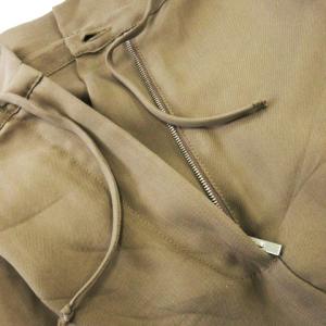 FENDI ギャザーハーフパンツ ショートパンツ タック とろみ感 薄手 40 L 茶 ブラウン ベージュ /CK17