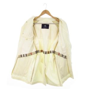 BURBERRY LONDON トレンチコート スプリングコート ロング ジップアップ ベルト マルチポケット L 白 ホワイト /MN4