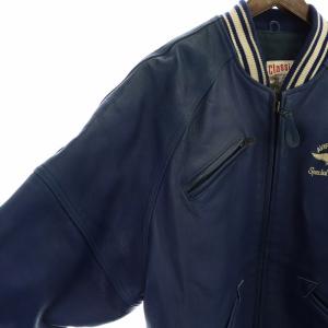 8462 レザー スタジャン L ブルー ネイビー（2025/03/01買取